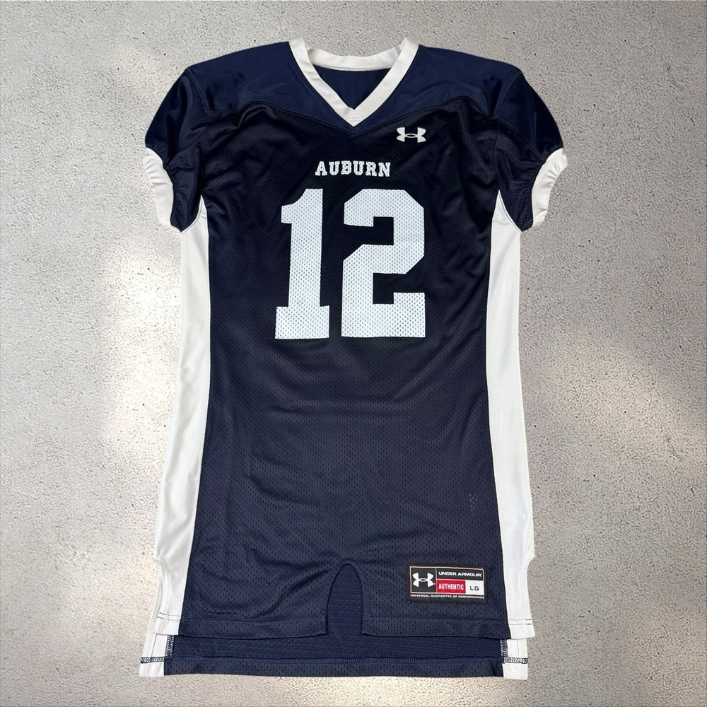 Under Armour Auburn Tigers Team Issued Football Jersey Men's Large #12 Game Cut